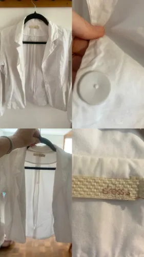 Blazer branco algodão Dress To 
