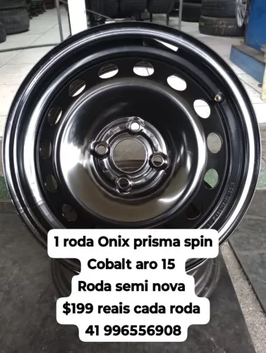 Roda de ferro aro 15 Onix prisma spin Cobalt. Roda  original 