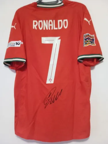 Camisa Portugal Final Nations 2025 #7 Cristiano Ronaldo Jogo Autografada Certificada