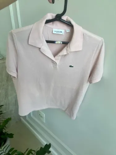 Camisa Polo Lacoste Rosa Feminina