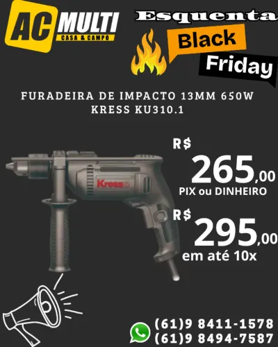 Furadeira de Impacto 13mm 650W Kress KU310.1