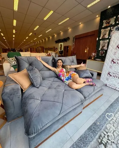 SOFÁ RETRATIL RECLINAVEL 2,50 MOLAS ENSACADA ESPUMA D33 