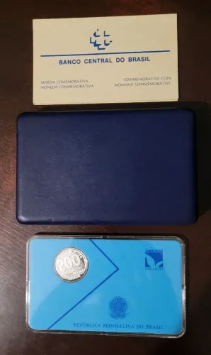 Moeda Comemorativa 200 Cruzados Novos Estojo e Certificado