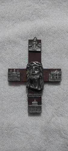 Crucifixo Ano Santo 4 Basílica Italiano- Antiguidade