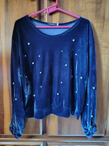 Blusa Feminina Manga Comprida Crochetta M