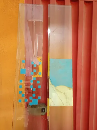 Parteleiras vidro decorativos, 22centimetro de largura por 210 de altura 