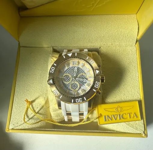 Relógio Invicta Original Dourado e Branco, pro diver-24164