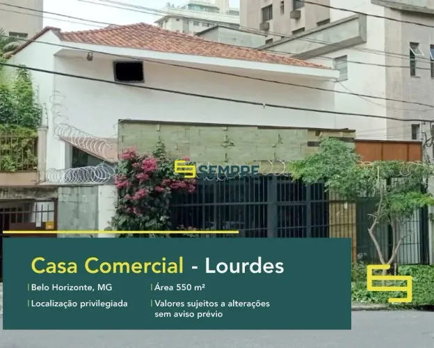 Casa comercial para vender no Lourdes em BH