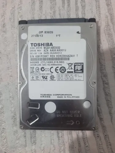 HD Toshiba 320GB - MQ01ABD032 está formatado 