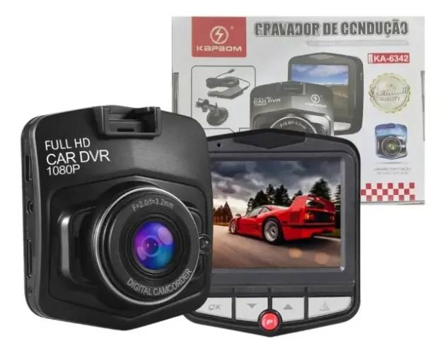 Câmera Veicular Recarregável Full Hd 1080p - Novo