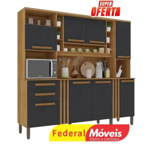 Armário para Cozinha Completo Novo - Organização Total com Estilo!