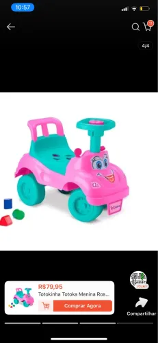 Vendo totokinha infantil menina 