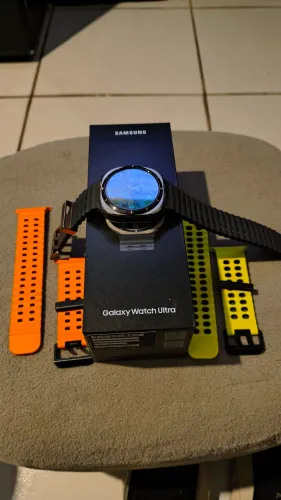 Samsung Galaxy Watch Ultra LTE 47mm Titânio + Pulseiras Originais + Garantia