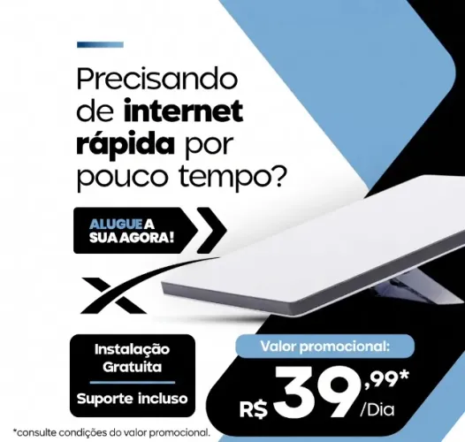 Alugue de Starlink R$ 39,99/dia