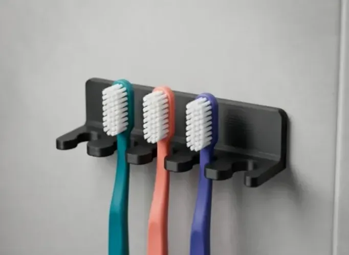 Porta escovas de dente adesivo para parede