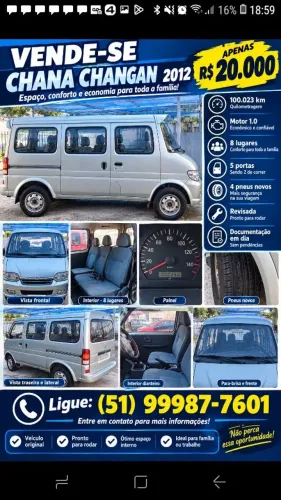 Chana Family 1.0 8V 53cv (perua) 2012