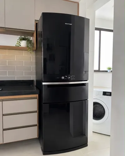 Geladeira Brastemp Preta 3 Portas Freeze Control PRO