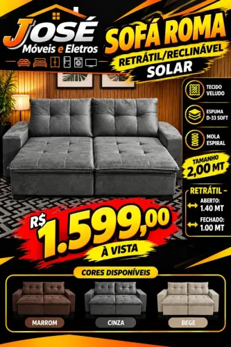SOFA ROMA 2.0MT - JOSÉ MÓVEIS