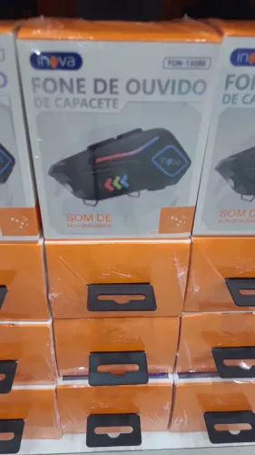 Fone De Ouvido Capacete Bluetooth Moto Rgb Headset Inova