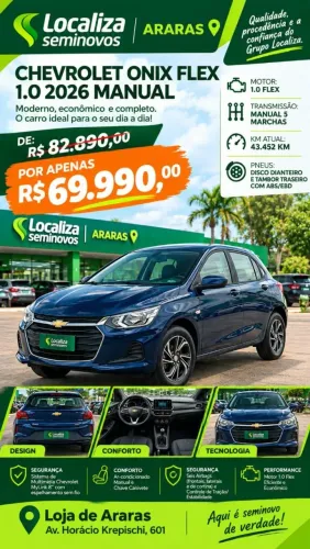 Chevrolet Onix Hatch 1.0 12V Flex Mec. 4P 2026