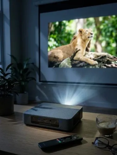 ? Projetor Laser Portátil Formovie S5 Full HD - Som Denon (Estado de Novo)
