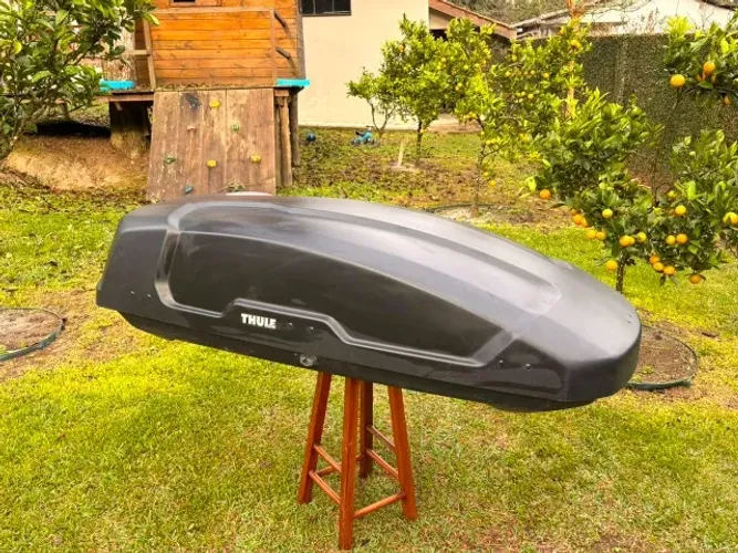 Bagageiro Maleiro Teto Thule Force Xt M 400l Baú Preto