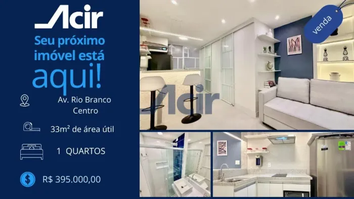 ACIR ADMINISTRADORA- APARTAMENTO REFORMADO MOBILIADO PRÉDIO MISTO/R$395.000,00