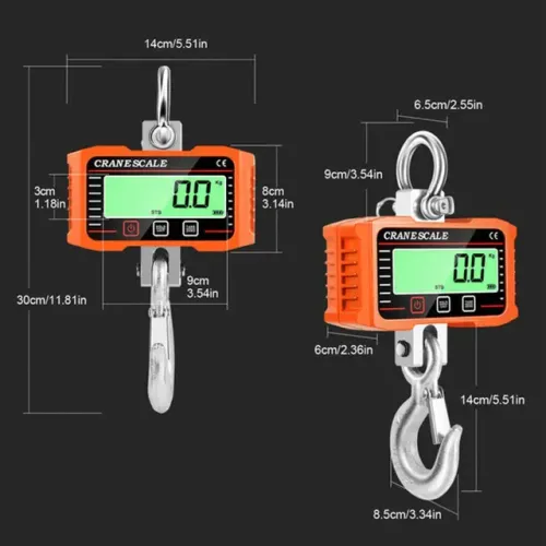 Balança De Guindaste Industrial Com Display LCD De 2000 Kg Instrumento De Pesagem De Ganch