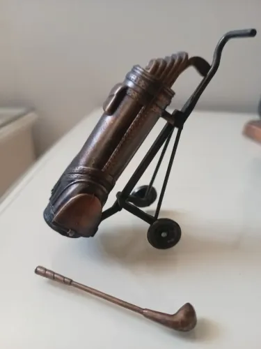 Bolsa de tacos de golf miniatura de ferro apontador antigo