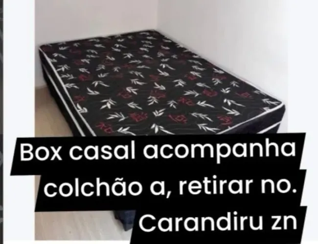 Cama box mais colchão casal usado