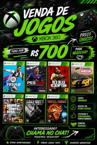 Venda de jogos Xbox 360- Mídia física, em estado perfeito, testados antes do anúncio.