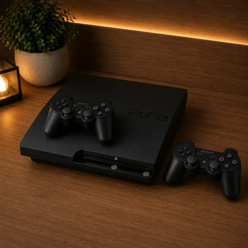 PS3 Slim Desbloqueado + 2 Controles