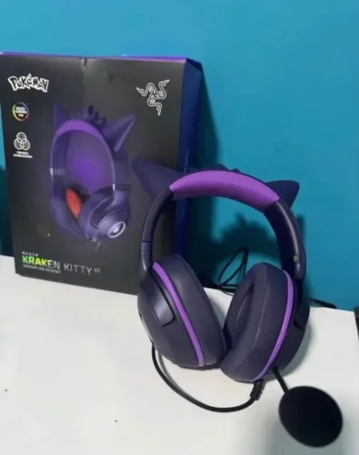 Fone Razer Kraken Kitty V2 Gengar Pokemon