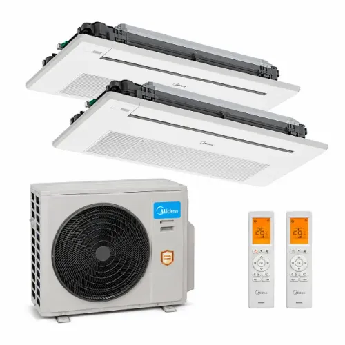 Sistema de Ar-Condicionado Mini VRF Midea + 2 Cassetes? 35.800 BTUs
