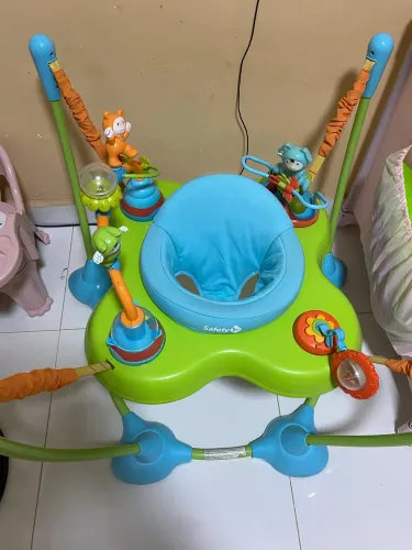 Jumper pula pula infantil, com efeito sonoros, assento giratório em 360