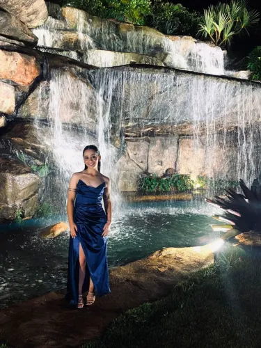Vestido Azul Longo de Festa - Usado Apenas 1 Vez