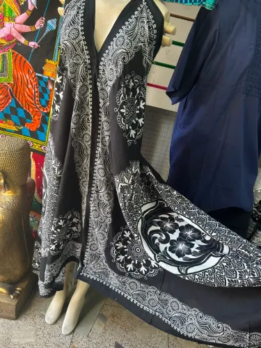 Vestido Indiano Preto - Ponta Lenço