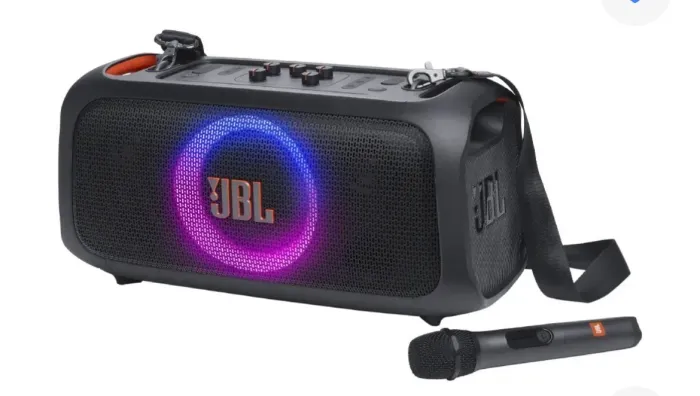 Caixa Jbl com microfone e bag.