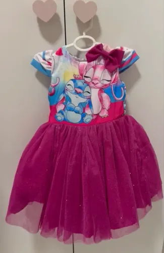 Vestido de festa stitch  Veste 1 ano 
