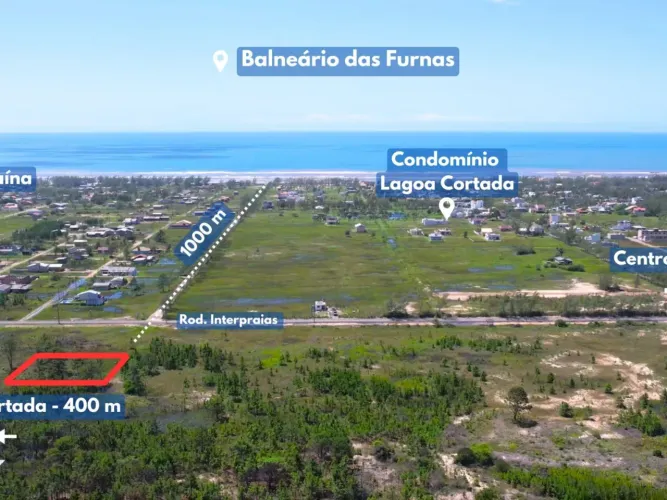 Terreno no Balneário das Furnas em Balneário Gaivota/SC - Medidas: 12x25 (300m²) - Escritu