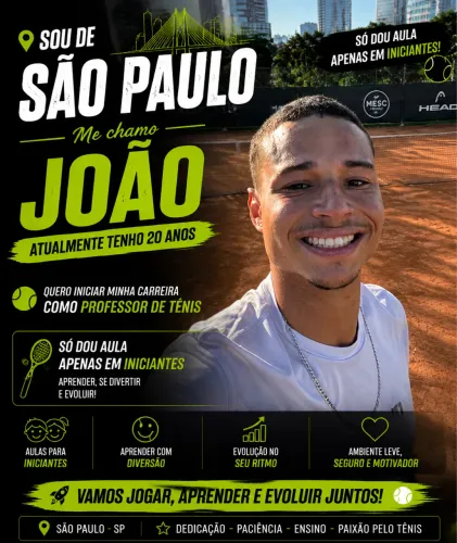 Aula de tenis para iniciantes