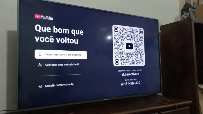 TV de LED 4K 55" Smart TV completa seminova