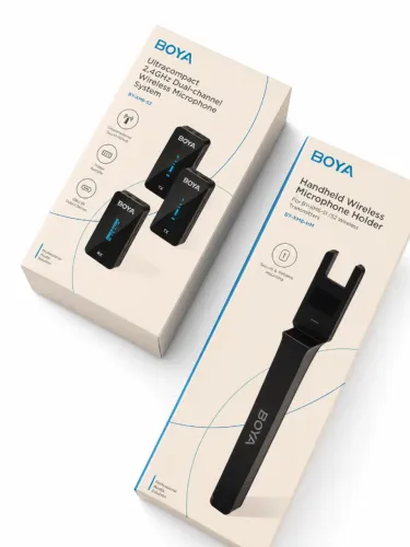 Kit Microfone de lapela sem fio Boya BY-XM6-S2 + Microfone de lapela sem fio Boya BY-XM6-S