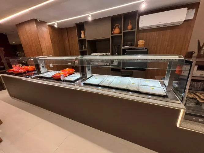 Pista quente/aquecida linha gourmet (buffet para restaurante) NOVA