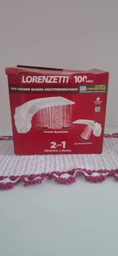 Chuveiro Elétrico Parede Lorenzetti Duo Shower Quadra Multitemperaturas Branco 5500W