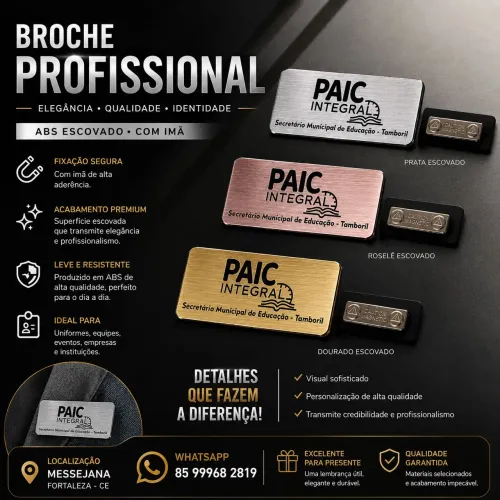 Crachá botton broche para empresa