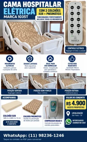 Cama Hospitalar Eletrica / Marca 1035T