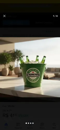 Balde de cerveja em alumínio 
