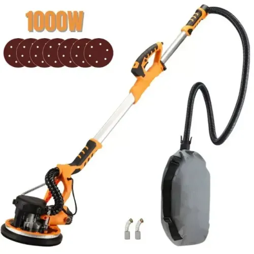 Lixadeira Girafa 1000W com LED, Braço Extensível e Coletor de Pó - Ideal para Paredes e Te