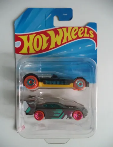 Pack com 2 carrinhos Hot Wheels Retro-Active e Time Tracker